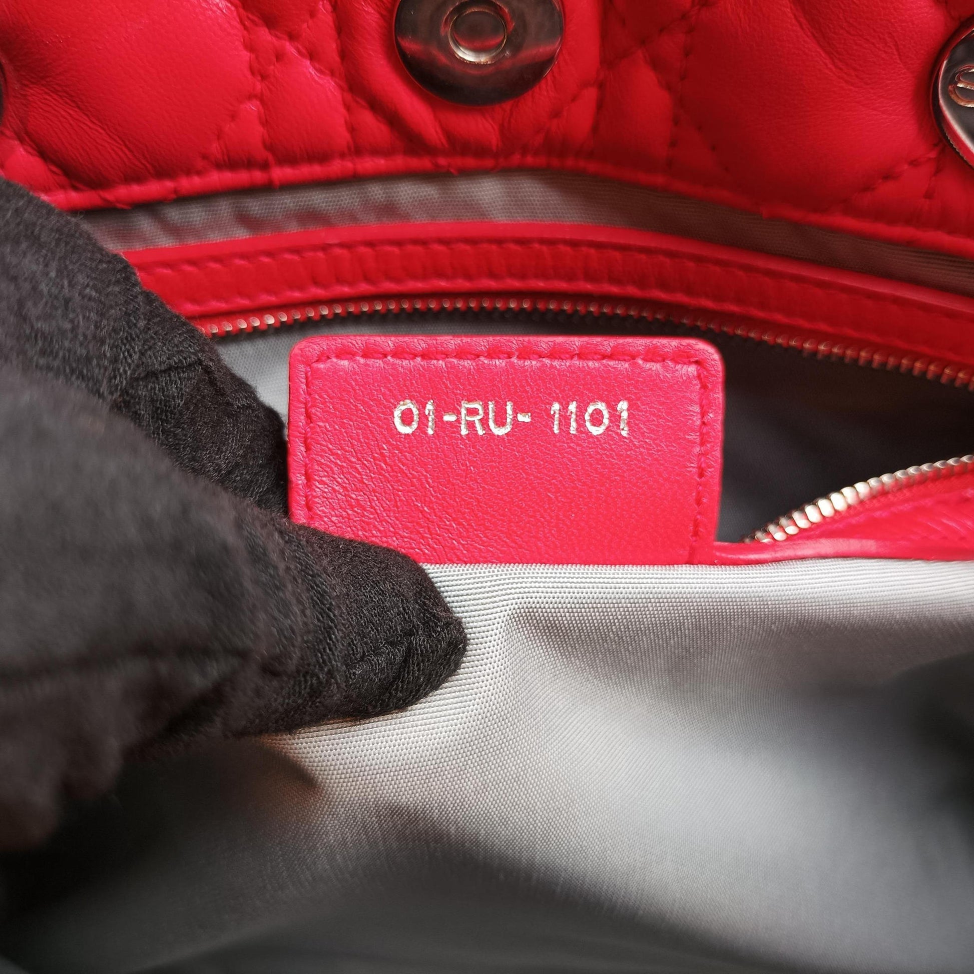 Cannage Dior Soft Shopping Red lambskin 01-RU-1101カナージュ ディオール ソフト ショッピング レッド ラムスキン 01-RU-1101