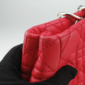 Cannage Dior Soft Shopping Red lambskin 01-RU-1101カナージュ ディオール ソフト ショッピング レッド ラムスキン 01-RU-1101
