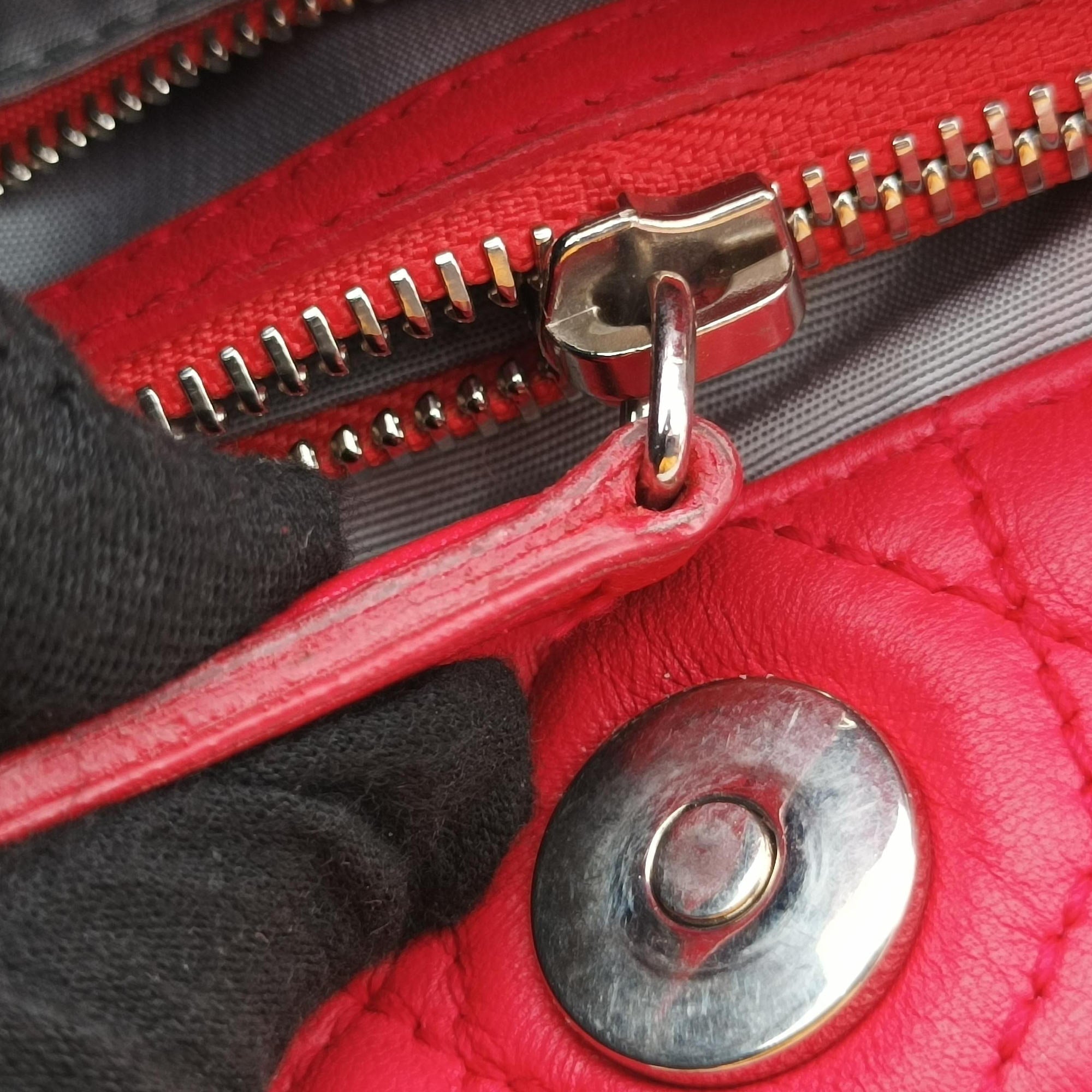 Cannage Dior Soft Shopping Red lambskin 01-RU-1101カナージュ ディオール ソフト ショッピング レッド ラムスキン 01-RU-1101