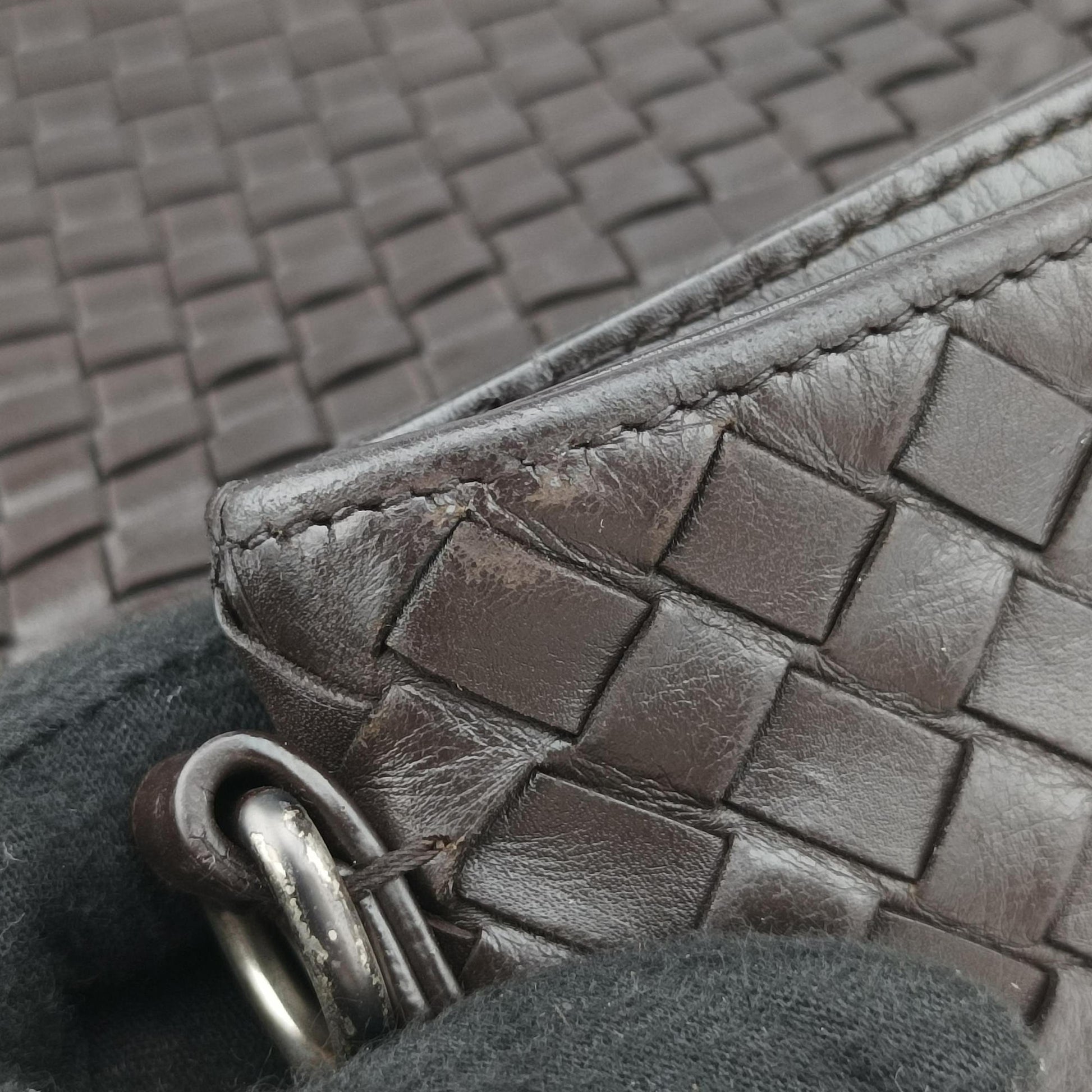 Intrecciato Brown lambskin B00120966Xイントレチャート ブラウン ラムスキン B00120966X