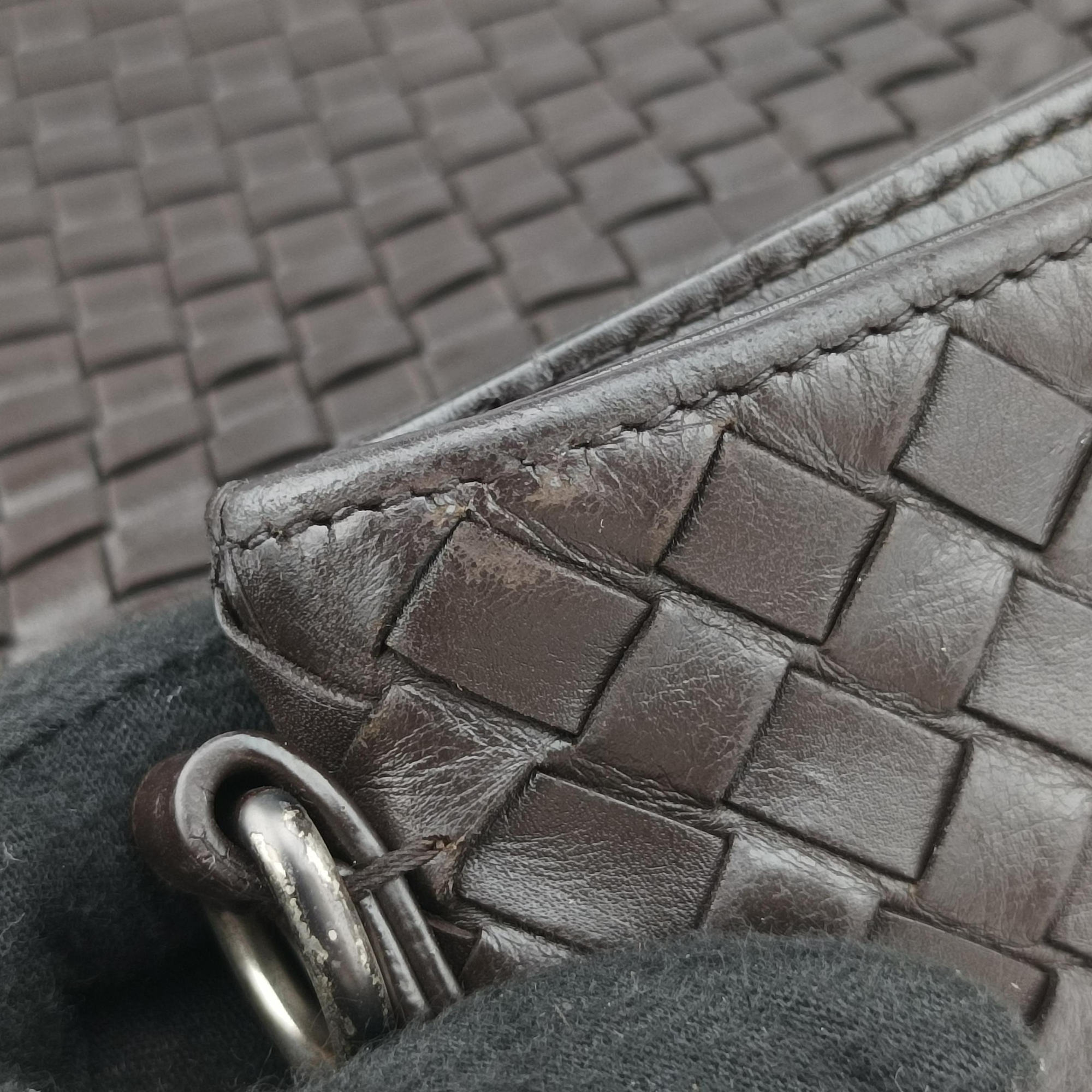 Intrecciato Brown lambskin B00120966Xイントレチャート ブラウン ラムスキン B00120966X