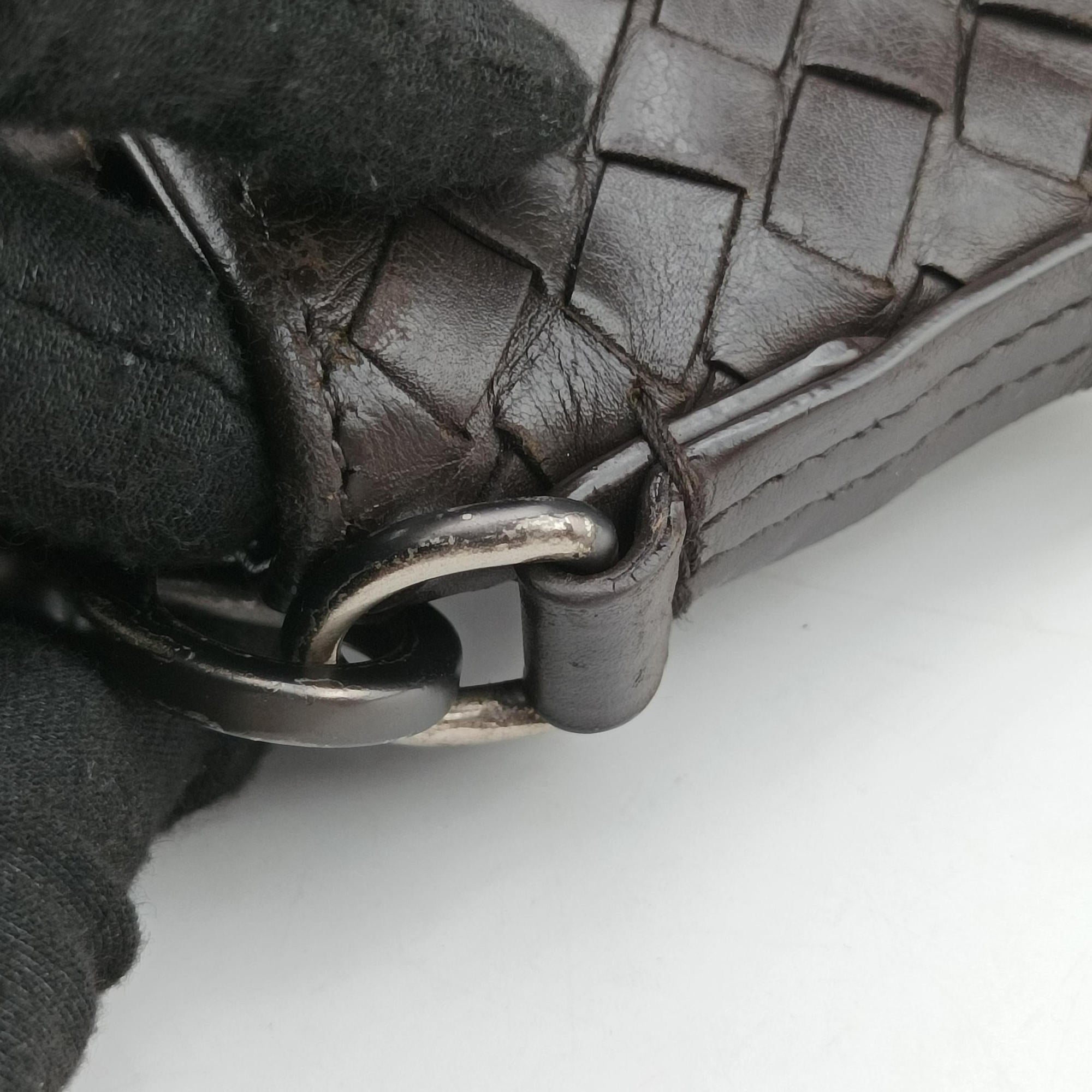 Intrecciato Brown lambskin B00120966Xイントレチャート ブラウン ラムスキン B00120966X