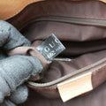 Abbey Brown Canvas×Leather 189831 H4294609アビー ブラウン キャンバス×レザー 189831 H4294609