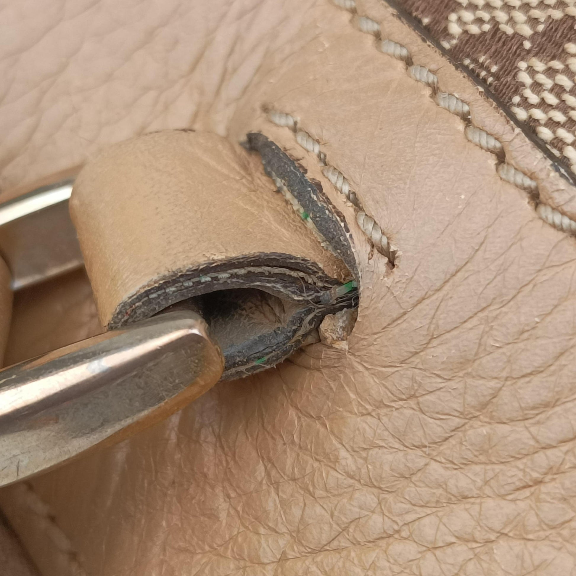 Abbey Brown Canvas×Leather 189831 H4294609アビー ブラウン キャンバス×レザー 189831 H4294609