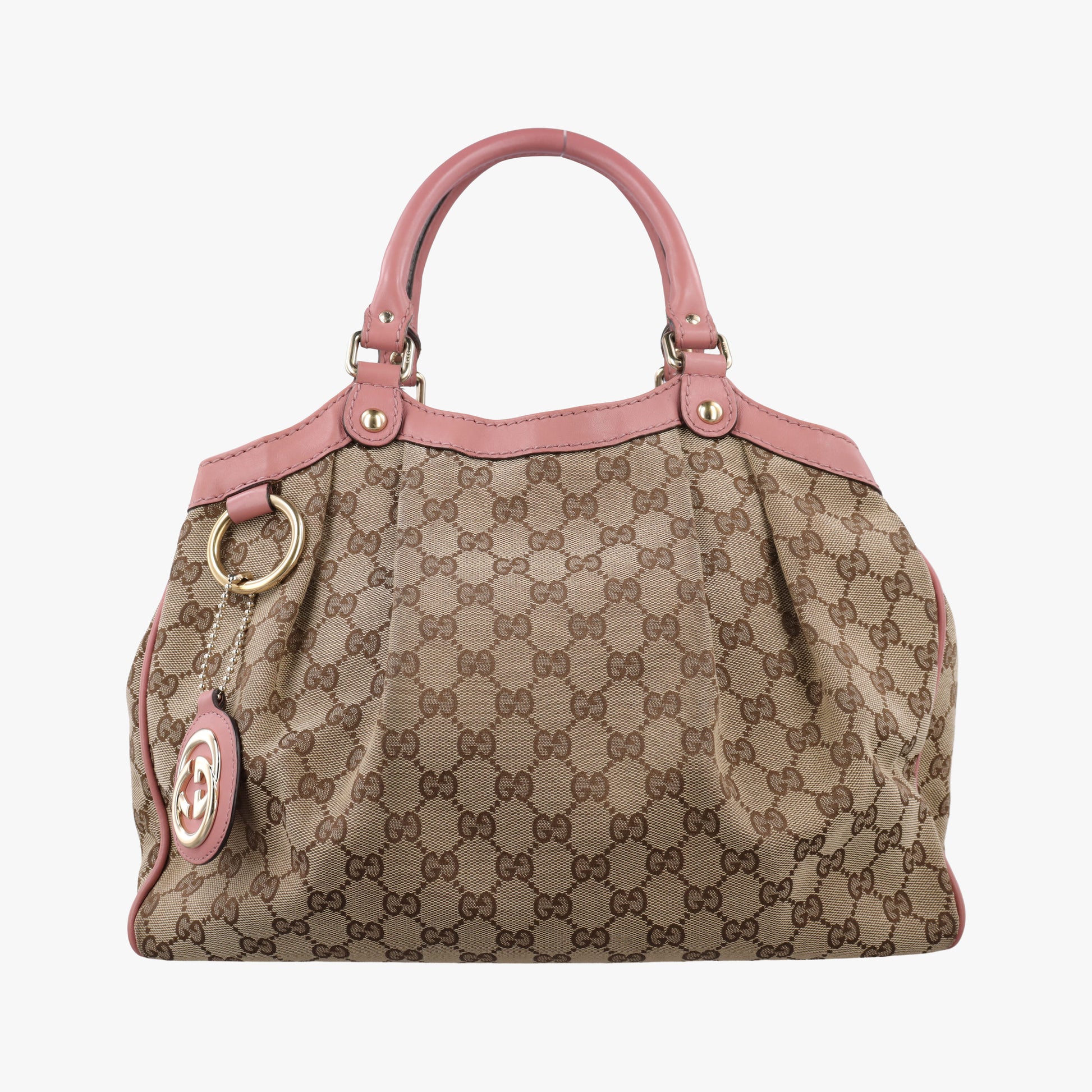 Sukey Beige × Brown × Pink canvas×leather 211944 F6531090スーキー ベージュ × ブラウン × ピンク キャンバス×レザー 211944 F6531090