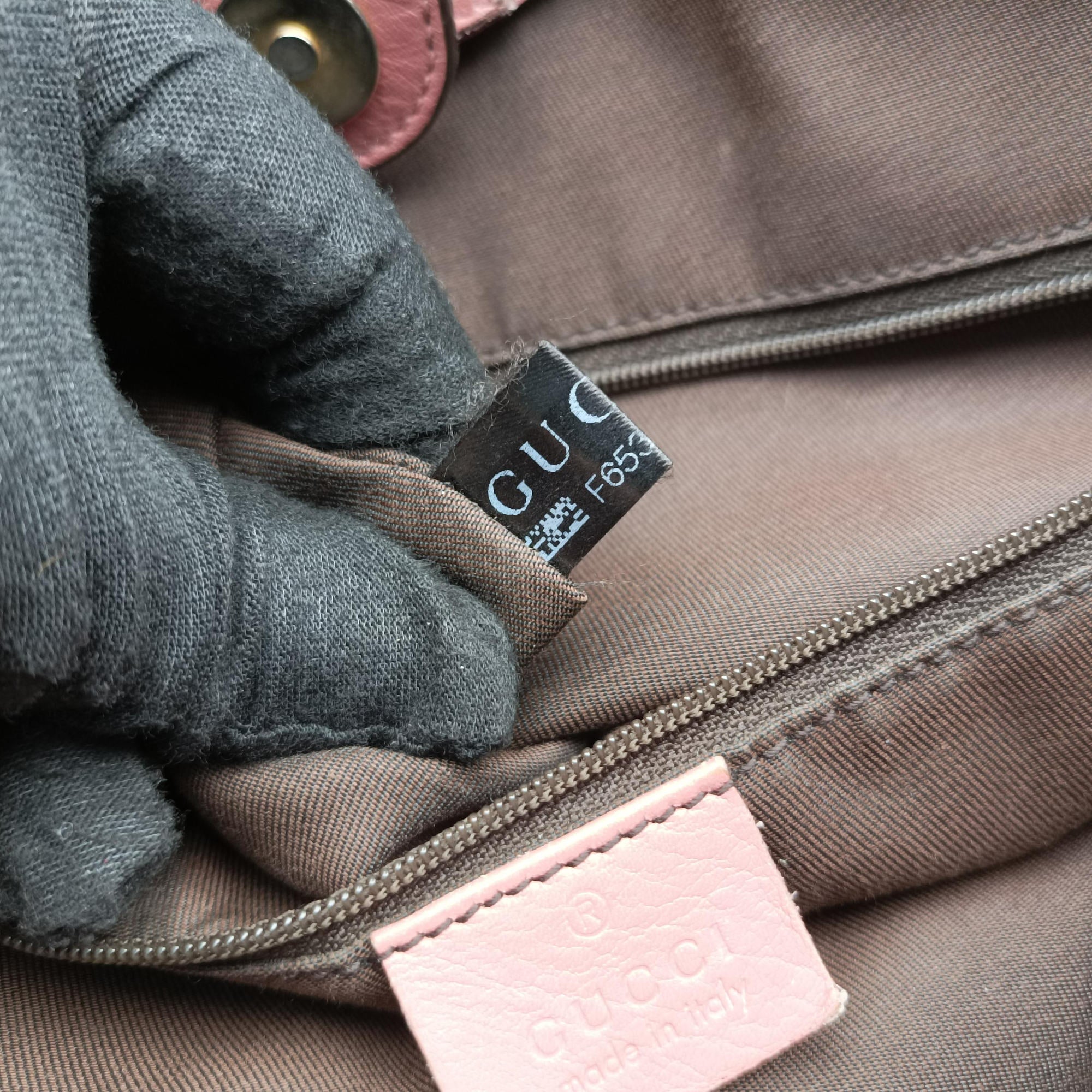 Sukey Beige × Brown × Pink canvas×leather 211944 F6531090スーキー ベージュ × ブラウン × ピンク キャンバス×レザー 211944 F6531090