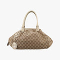 Sukey GUCCISSIMA Beige×White canvas×leather 223974 I014967645スーキー ディアマンテ ベージュ×ホワイト キャンバス×レザー 223974 I014967645