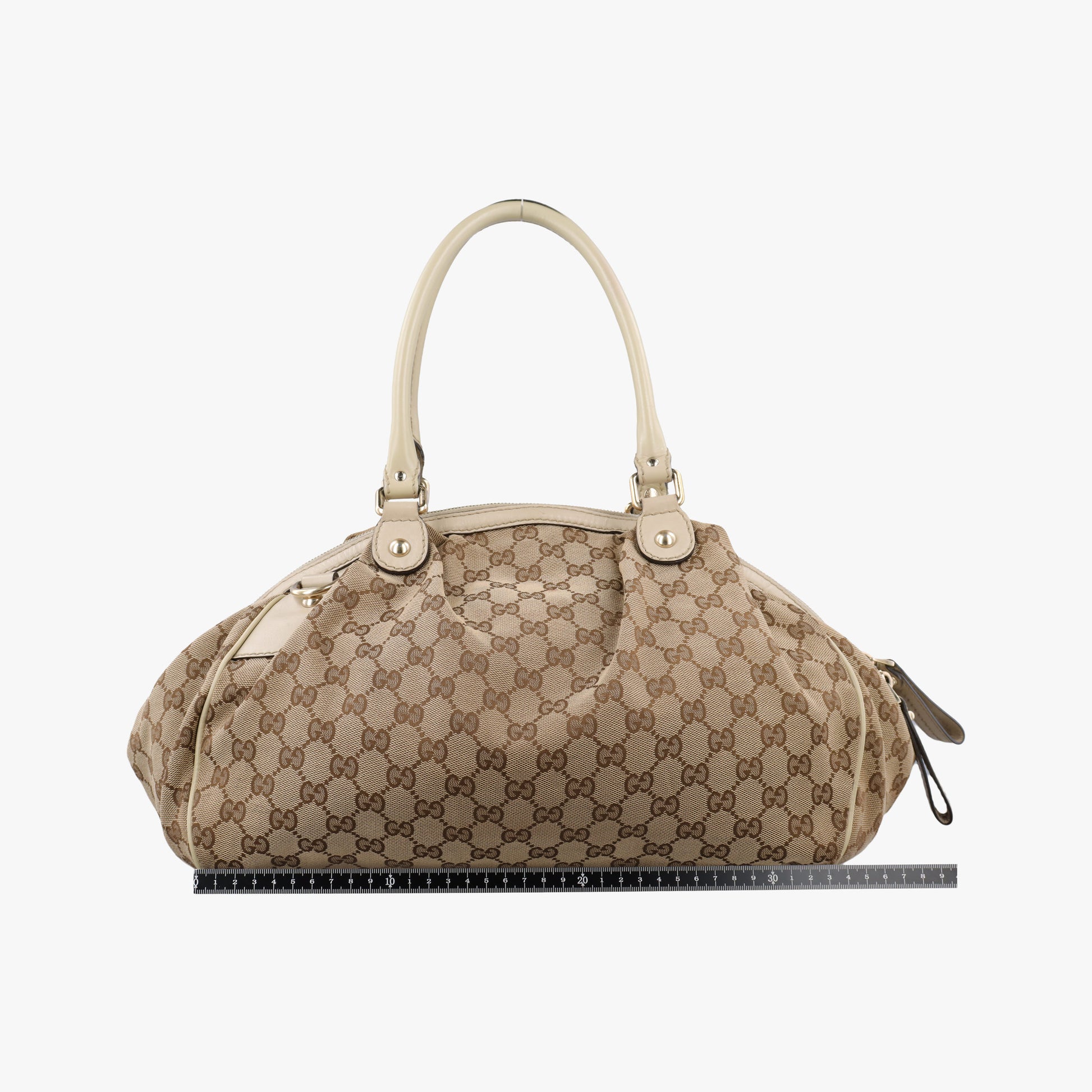 Sukey GUCCISSIMA Beige×White canvas×leather 223974 I014967645スーキー ディアマンテ ベージュ×ホワイト キャンバス×レザー 223974 I014967645