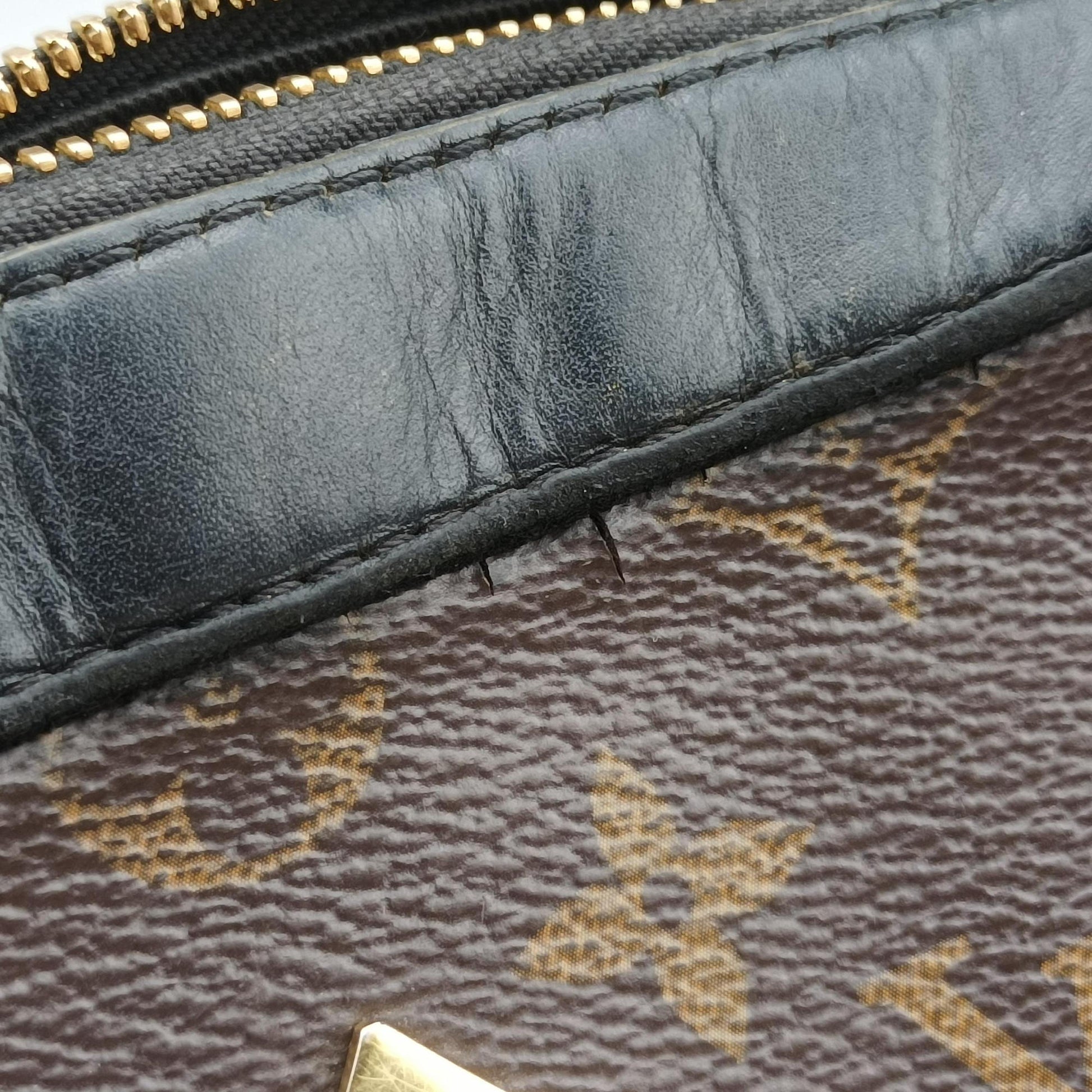 SAINTONGE brown×Noir Monogram Canvas×calf leather M43555 AH1179サントンジュ モノグラム/ブラウン×ノワール モノグラムキャンバス×カーフレザー M43555 AH1179