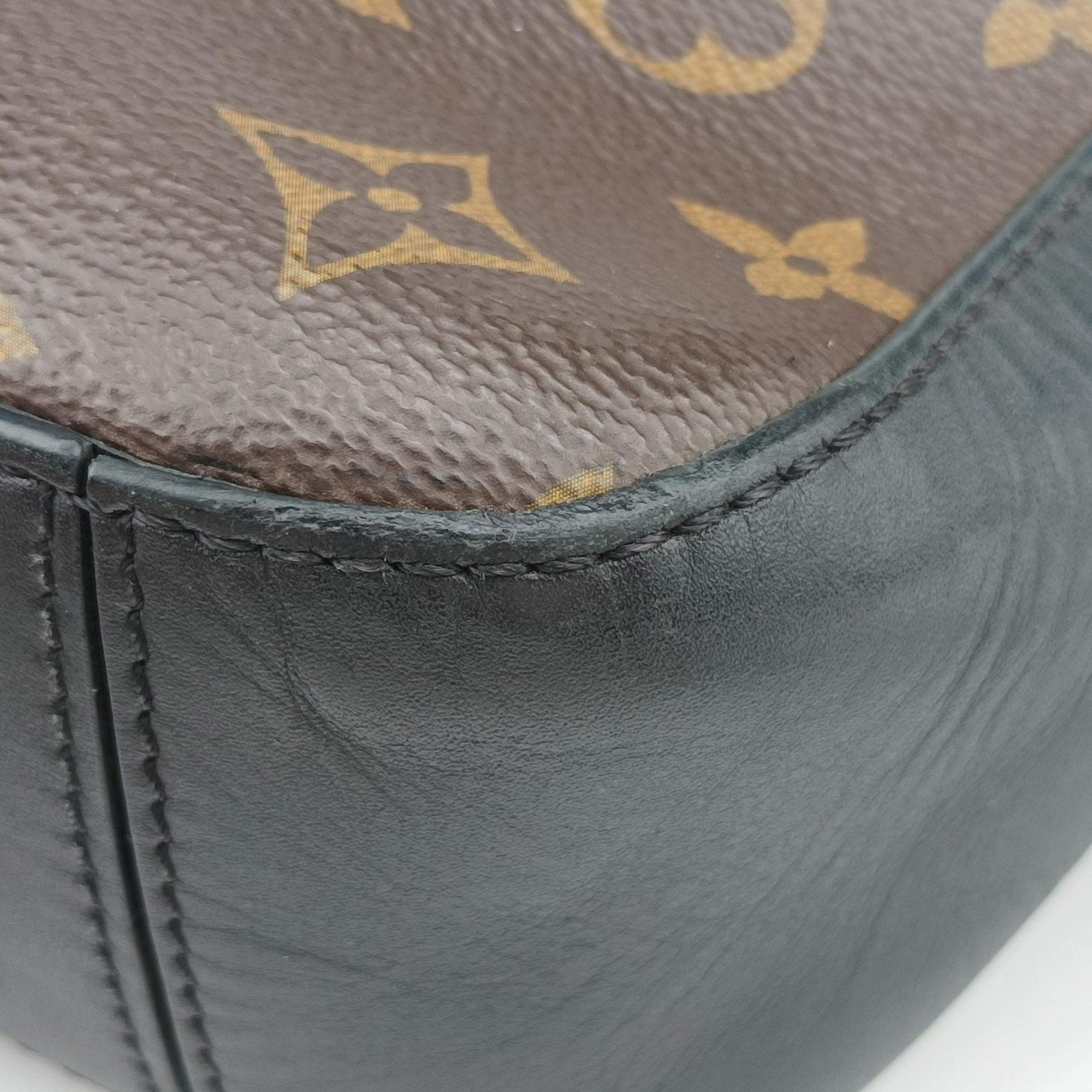 SAINTONGE brown×Noir Monogram Canvas×calf leather M43555 AH1179サントンジュ モノグラム/ブラウン×ノワール モノグラムキャンバス×カーフレザー M43555 AH1179