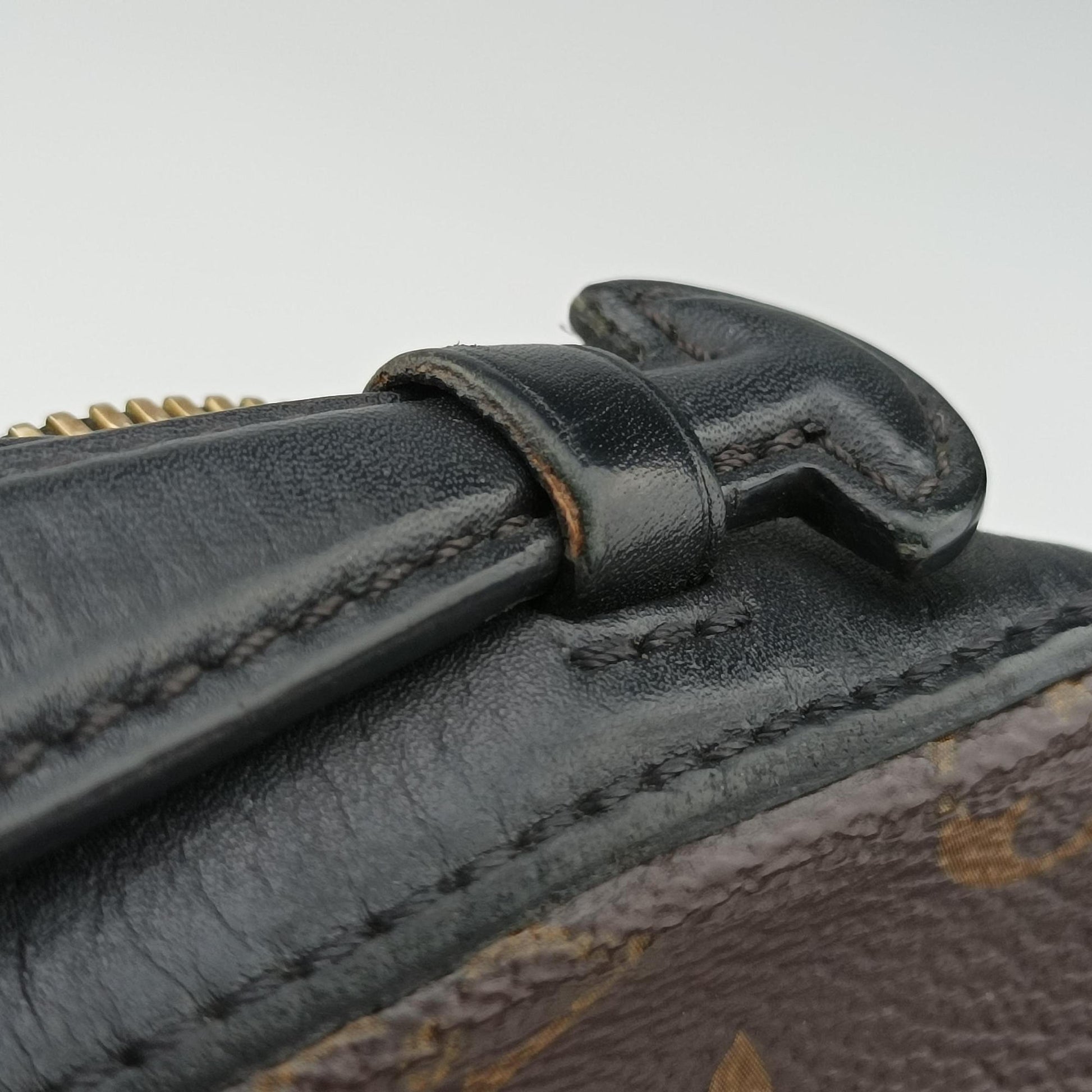 SAINTONGE brown×Noir Monogram Canvas×calf leather M43555 AH1179サントンジュ モノグラム/ブラウン×ノワール モノグラムキャンバス×カーフレザー M43555 AH1179