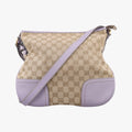 Princy Purple × Beige Leather×Canvas 204939 G3496047プリンシー パープル × ベージュ レザー×キャンバス 204939 G3496047