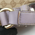 Princy Purple × Beige Leather×Canvas 204939 G3496047プリンシー パープル × ベージュ レザー×キャンバス 204939 G3496047