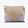 Princy Purple × Beige Leather×Canvas 204939 G3496047プリンシー パープル × ベージュ レザー×キャンバス 204939 G3496047