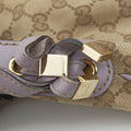 Princy Purple × Beige Leather×Canvas 204939 G3496047プリンシー パープル × ベージュ レザー×キャンバス 204939 G3496047
