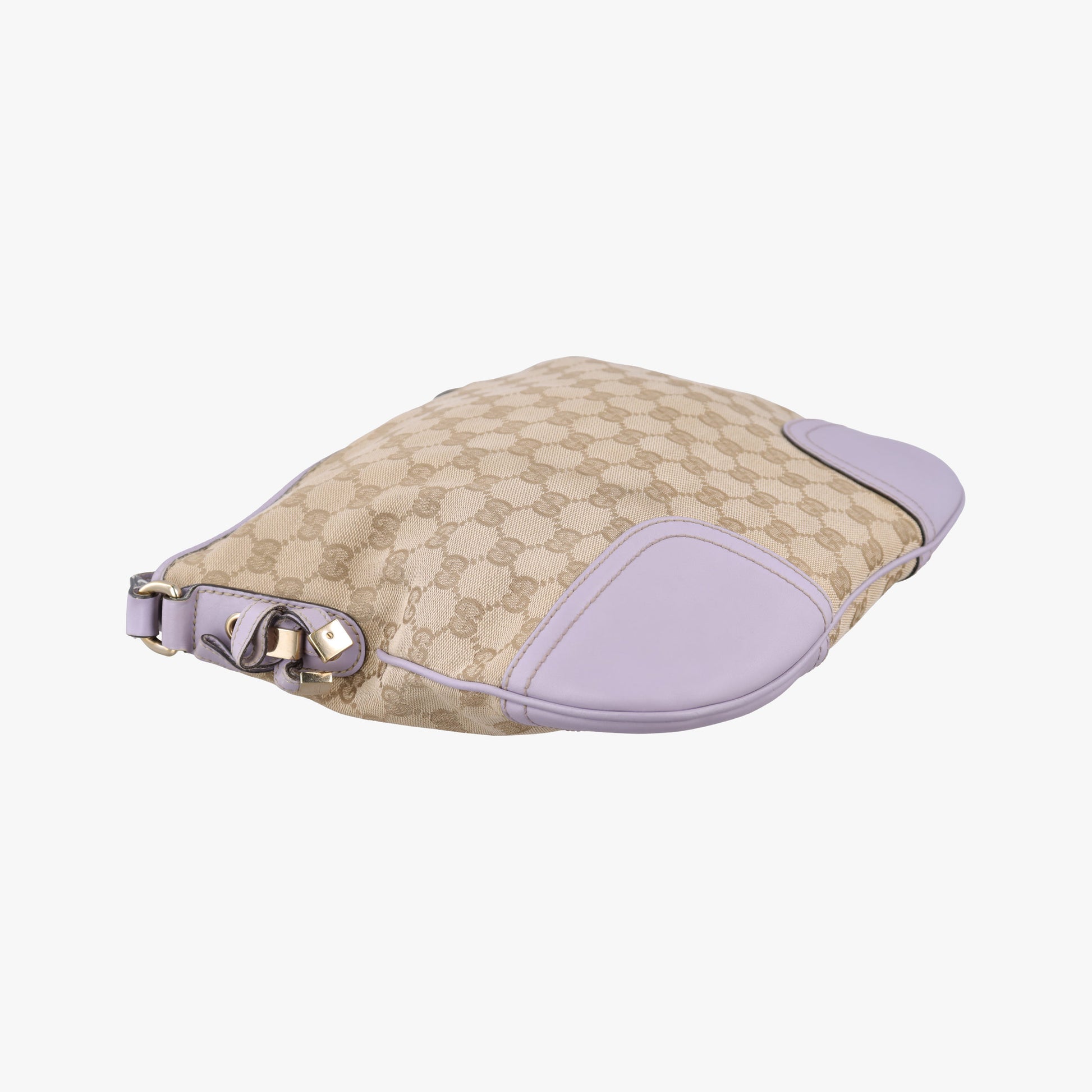 Princy Purple × Beige Leather×Canvas 204939 G3496047プリンシー パープル × ベージュ レザー×キャンバス 204939 G3496047
