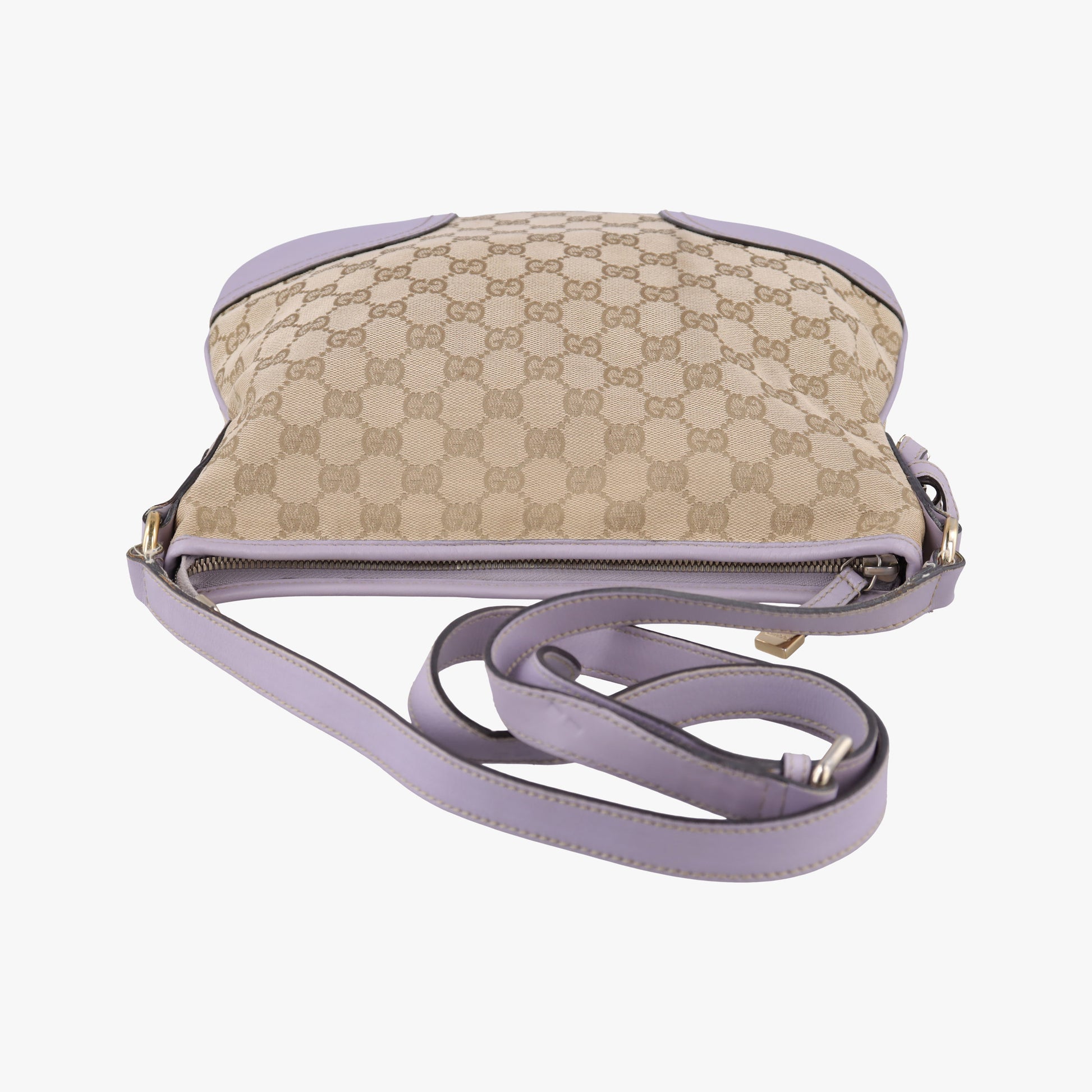 Princy Purple × Beige Leather×Canvas 204939 G3496047プリンシー パープル × ベージュ レザー×キャンバス 204939 G3496047