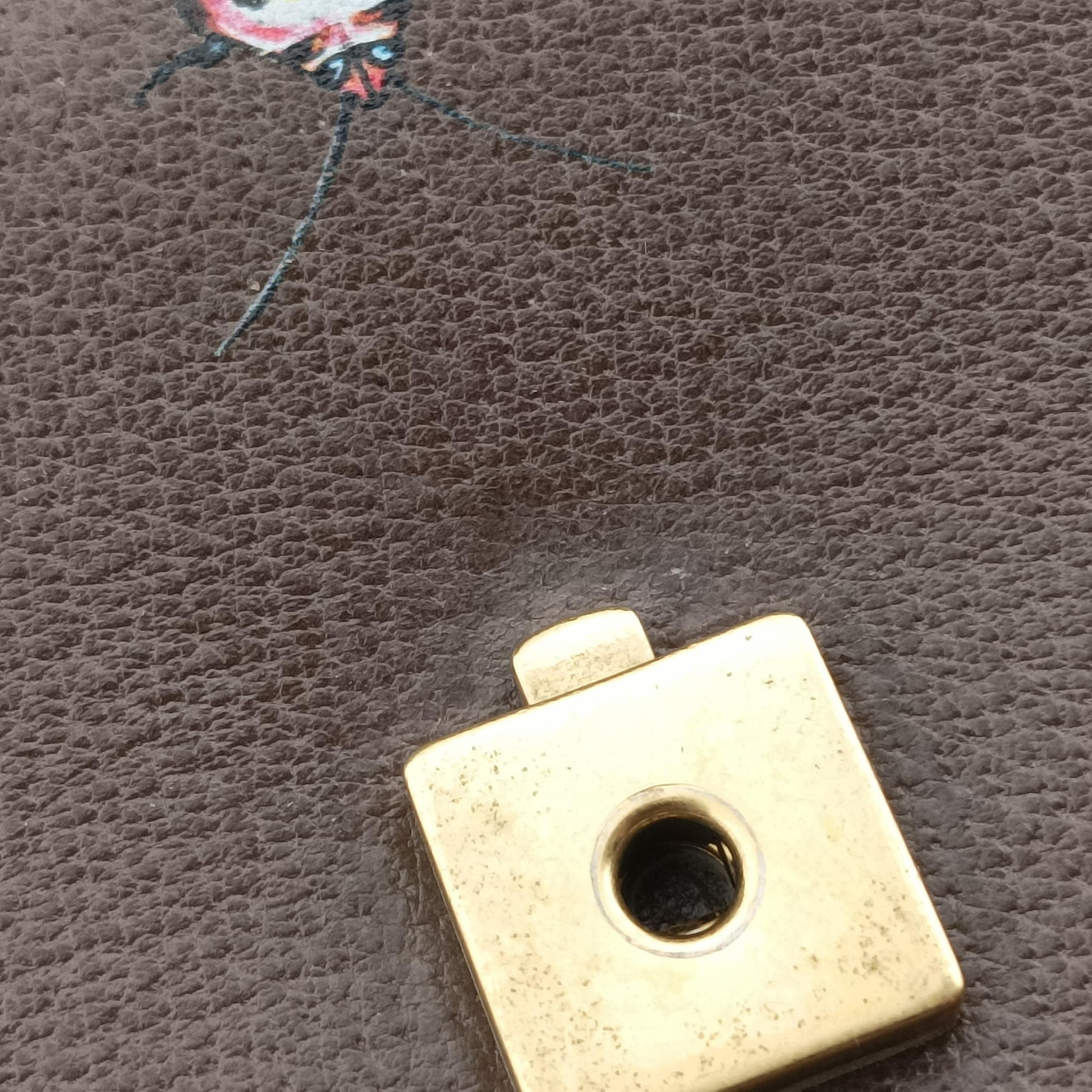 Bamboo Web butterfly Brown×Multicolour leather 488691 F022778475バンブー ウェビングライン バタフライ ブラウン×マルチカラー レザー 488691 F022778475