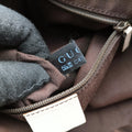 Abbey D-ring Hobo Beige×White canvas×leather 189833 C4783983アビー Dリング ホーボー ベージュ×ホワイト キャンバス×レザー 189833 C4783983