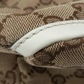 Abbey D-ring Hobo Beige×White canvas×leather 189833 C4783983アビー Dリング ホーボー ベージュ×ホワイト キャンバス×レザー 189833 C4783983