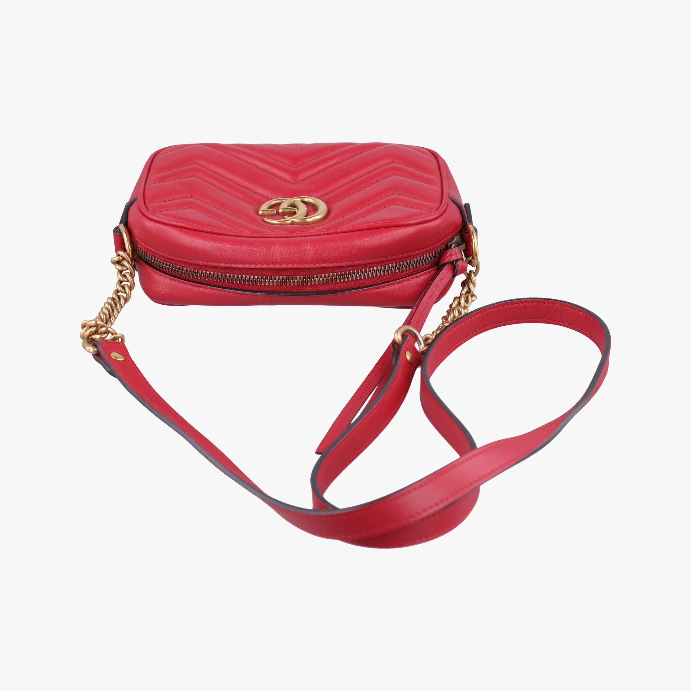 GG Marmont Red Leather 448065 C026485297GGマーモント レッド レザー 448065 C026485297