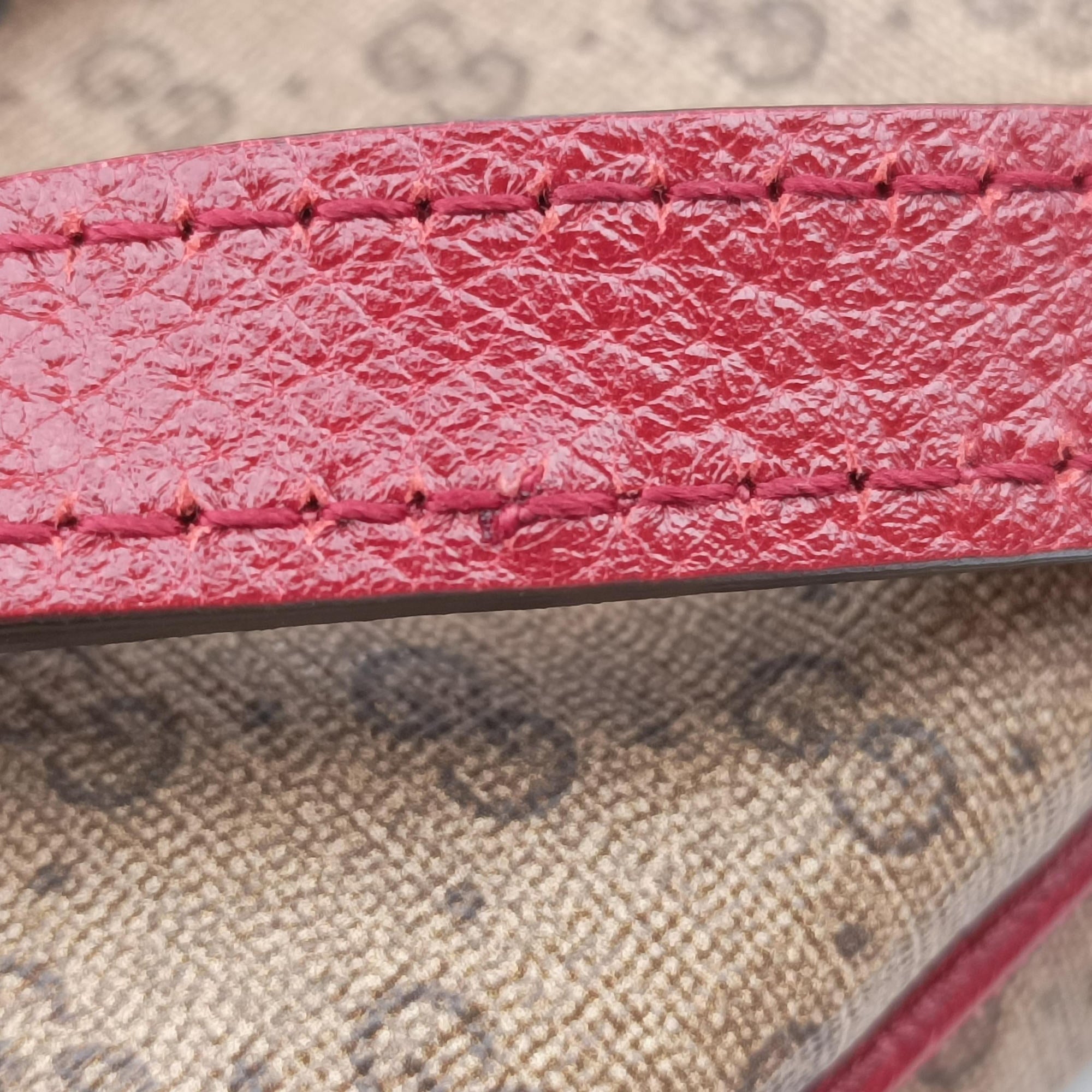 Doraemon collaboration Brown×Red×Multicolor PVC coated canvas×Leather 647801 D033915017ドラえもんコラボ ブラウン×レッド×マルチカラー PVCコーティングキャンバス×レザー 647801 D033915017