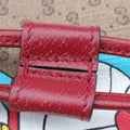 Doraemon collaboration Brown×Red×Multicolor PVC coated canvas×Leather 647801 D033915017ドラえもんコラボ ブラウン×レッド×マルチカラー PVCコーティングキャンバス×レザー 647801 D033915017
