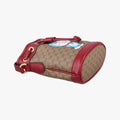 Doraemon collaboration Brown×Red×Multicolor PVC coated canvas×Leather 647801 D033915017ドラえもんコラボ ブラウン×レッド×マルチカラー PVCコーティングキャンバス×レザー 647801 D033915017