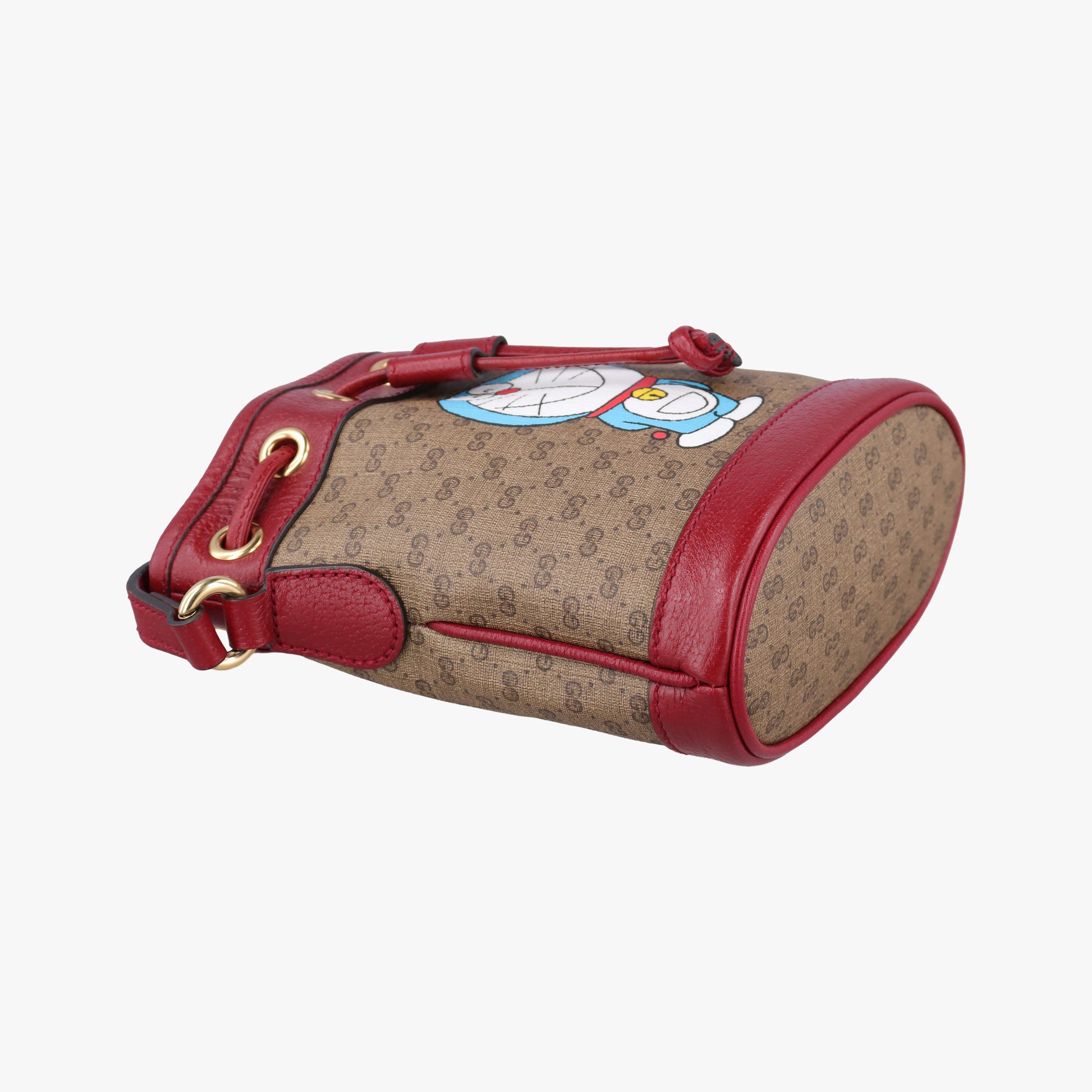 Doraemon collaboration Brown×Red×Multicolor PVC coated canvas×Leather 647801 D033915017ドラえもんコラボ ブラウン×レッド×マルチカラー PVCコーティングキャンバス×レザー 647801 D033915017