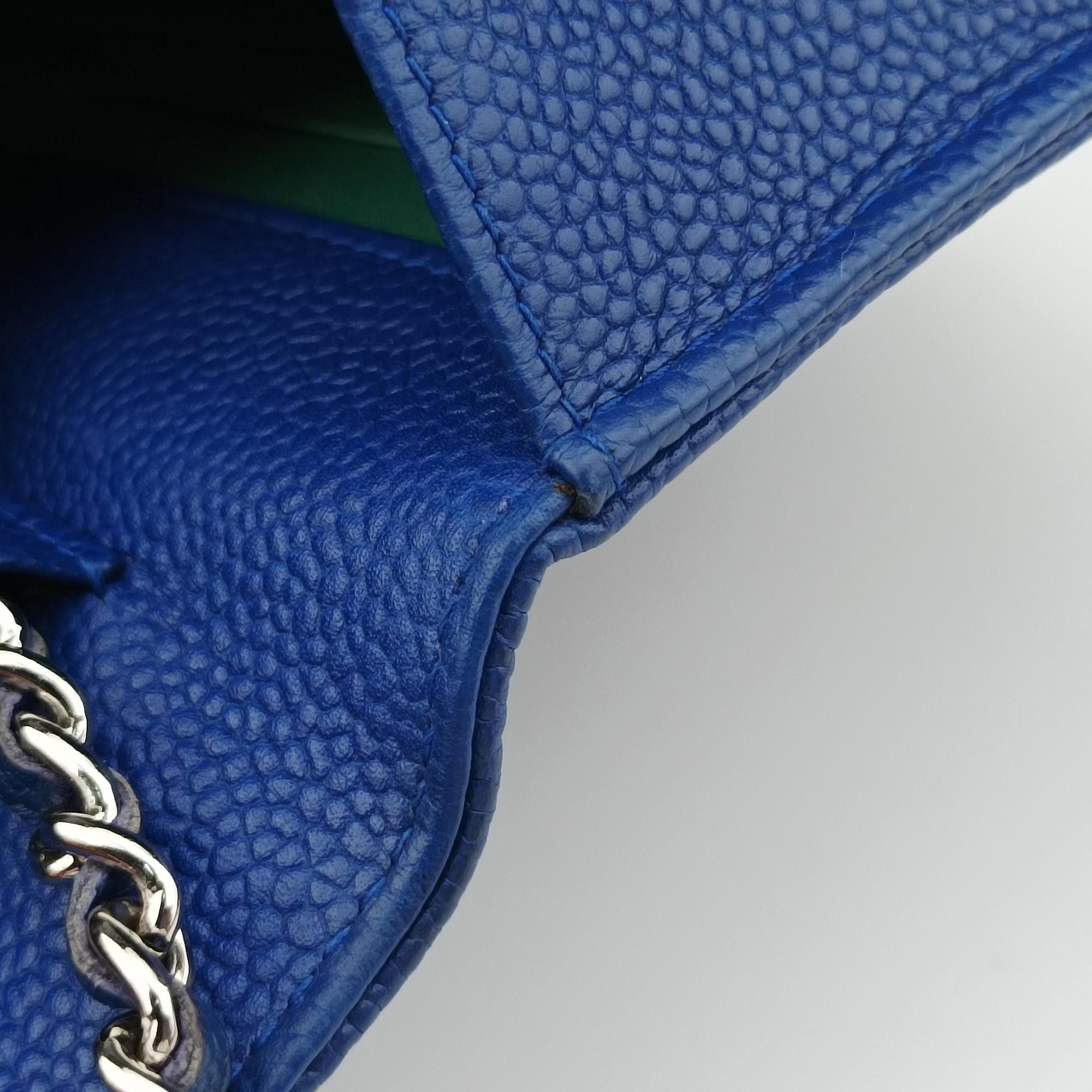 Caviar Wallet Chain Blue caviar skin A68872 17900635キャビア ウォレット チェーン ブルー キャビアスキン A68872 17900635