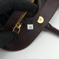 Vitello Daino Trimmed Canapa Logo Frame Brown Fabric × leather BR3508 25ヴィッテロ ダイノ トリム カナパ ロゴ フレーム ブラウン ファブリック×レザー BR3508 25