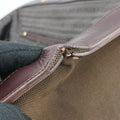 Vitello Daino Trimmed Canapa Logo Frame Brown Fabric × leather BR3508 25ヴィッテロ ダイノ トリム カナパ ロゴ フレーム ブラウン ファブリック×レザー BR3508 25