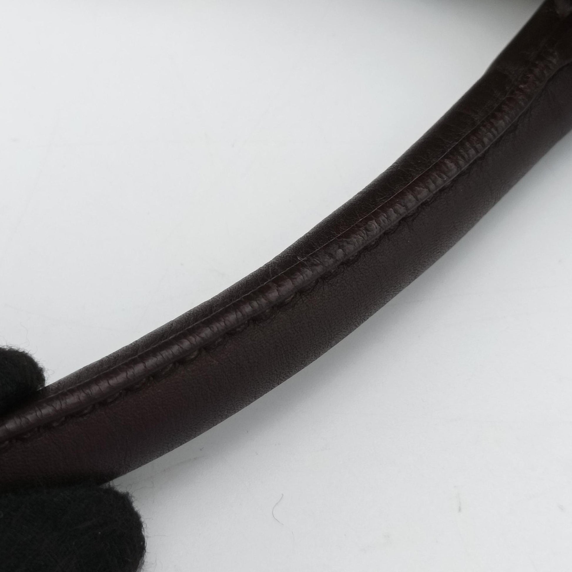 Vitello Daino Trimmed Canapa Logo Frame Brown Fabric × leather BR3508 25ヴィッテロ ダイノ トリム カナパ ロゴ フレーム ブラウン ファブリック×レザー BR3508 25