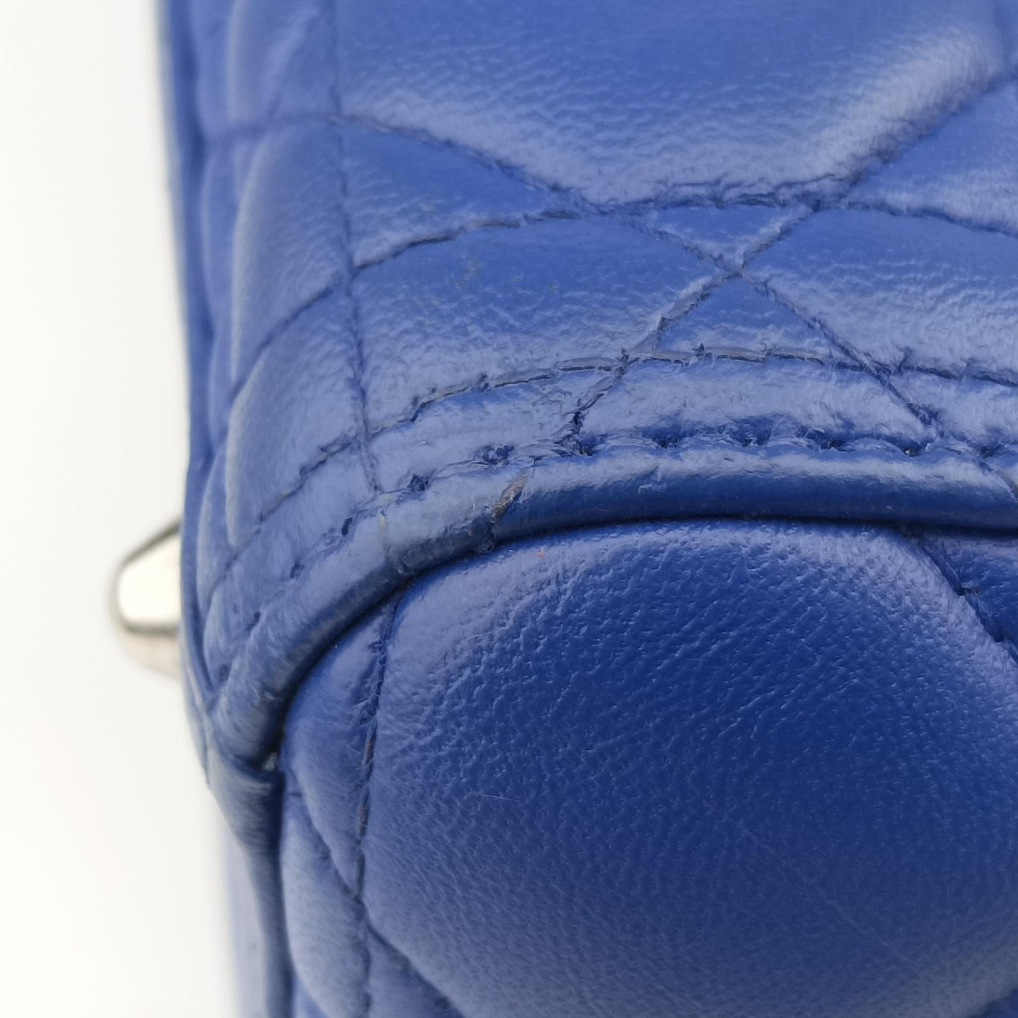 Lady Dior Blue lambskin 18-MA-1122レディディオール ブルー ラムスキン 18-MA-1122