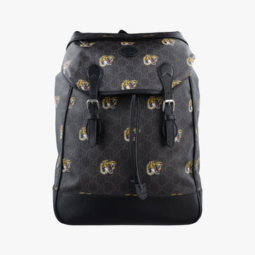 Interlocking G Black GG Supreme Canvas × Leather 696013 H038572483インターロッキングG ブラック GGスプリームキャンバス × レザー 696013 H038572483