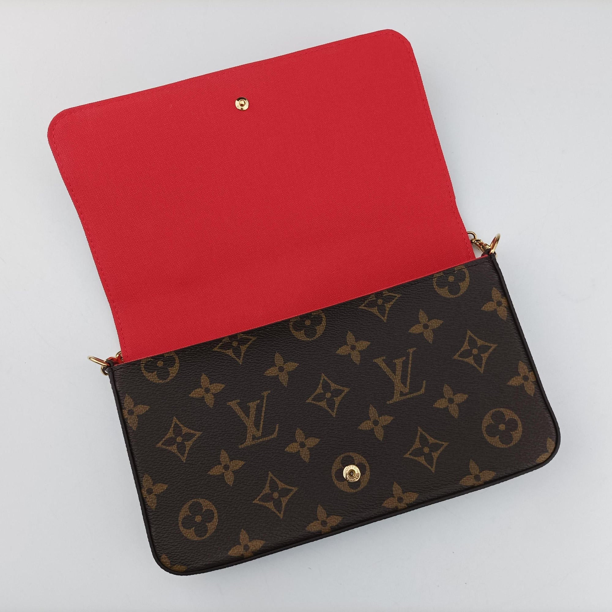 2022 Christmas Animation China Chengdu Pochette Felicie Brown×multi Monogram Coated Canvas IC Chip2022年クリスマスアニメーション 中国成都 ポシェットフェリシエ モノグラム/ブラウン×マルチ モノグラム コーテッドキャンバス ICチップ