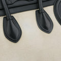 Luggage Micro shopper Black × Ivory × Orange Canvas × Leather S-GA-4164ラゲージマイクロショッパー ブラック × アイボリー × オレンジ キャンバス × レザー S-GA-4164