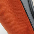 Luggage Micro shopper Black × Ivory × Orange Canvas × Leather S-GA-4164ラゲージマイクロショッパー ブラック × アイボリー × オレンジ キャンバス × レザー S-GA-4164