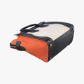 Luggage Micro shopper Black × Ivory × Orange Canvas × Leather S-GA-4164ラゲージマイクロショッパー ブラック × アイボリー × オレンジ キャンバス × レザー S-GA-4164