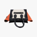 Luggage Micro shopper Black × Ivory × Orange Canvas × Leather S-GA-4164ラゲージマイクロショッパー ブラック × アイボリー × オレンジ キャンバス × レザー S-GA-4164