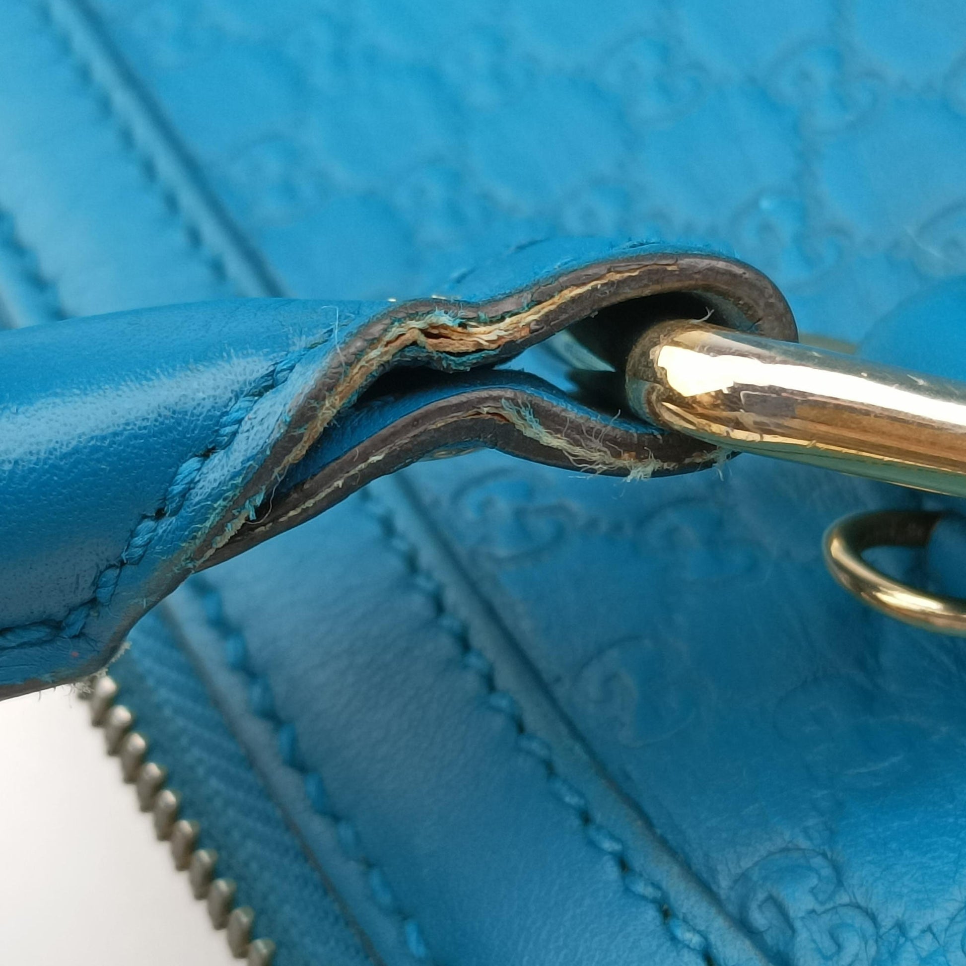 Microguccissima Blue Leather 449663 B021741594マイクログッチシマ ブルー レザー 449663 B021741594