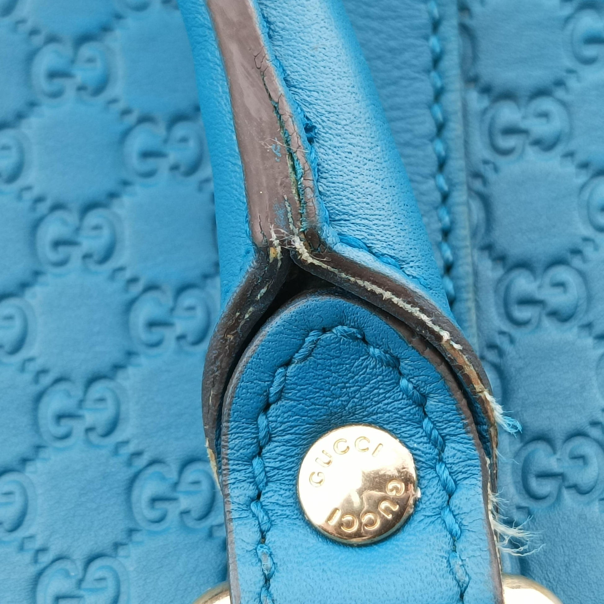 Microguccissima Blue Leather 449663 B021741594マイクログッチシマ ブルー レザー 449663 B021741594