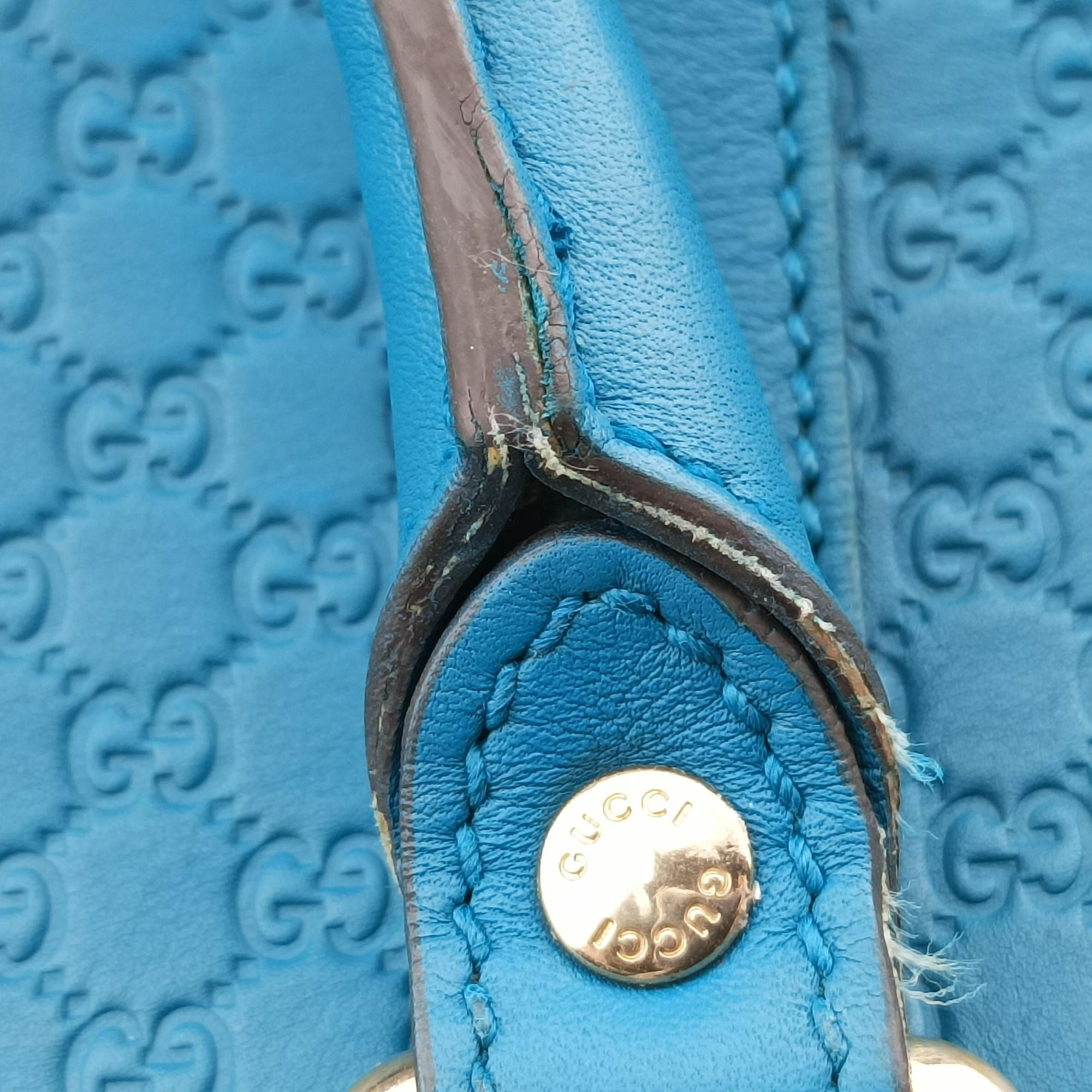Microguccissima Blue Leather 449663 B021741594マイクログッチシマ ブルー レザー 449663 B021741594