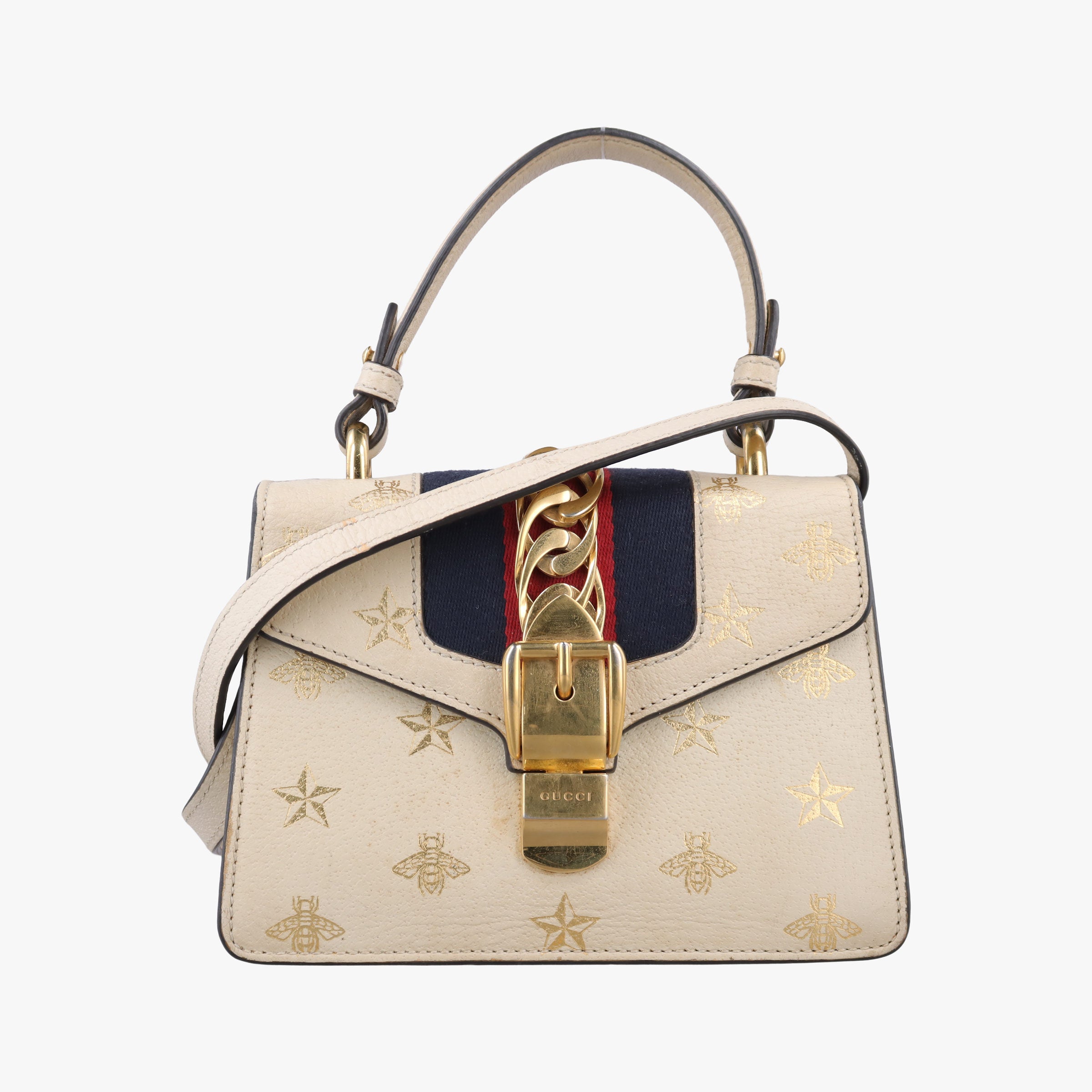 Sylvie White×black×red Leather 470270 B029644716シルヴィ ホワイト×ブラック×レッド レザー 470270 B029644716