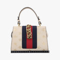 Sylvie White×black×red Leather 470270 B029644716シルヴィ ホワイト×ブラック×レッド レザー 470270 B029644716