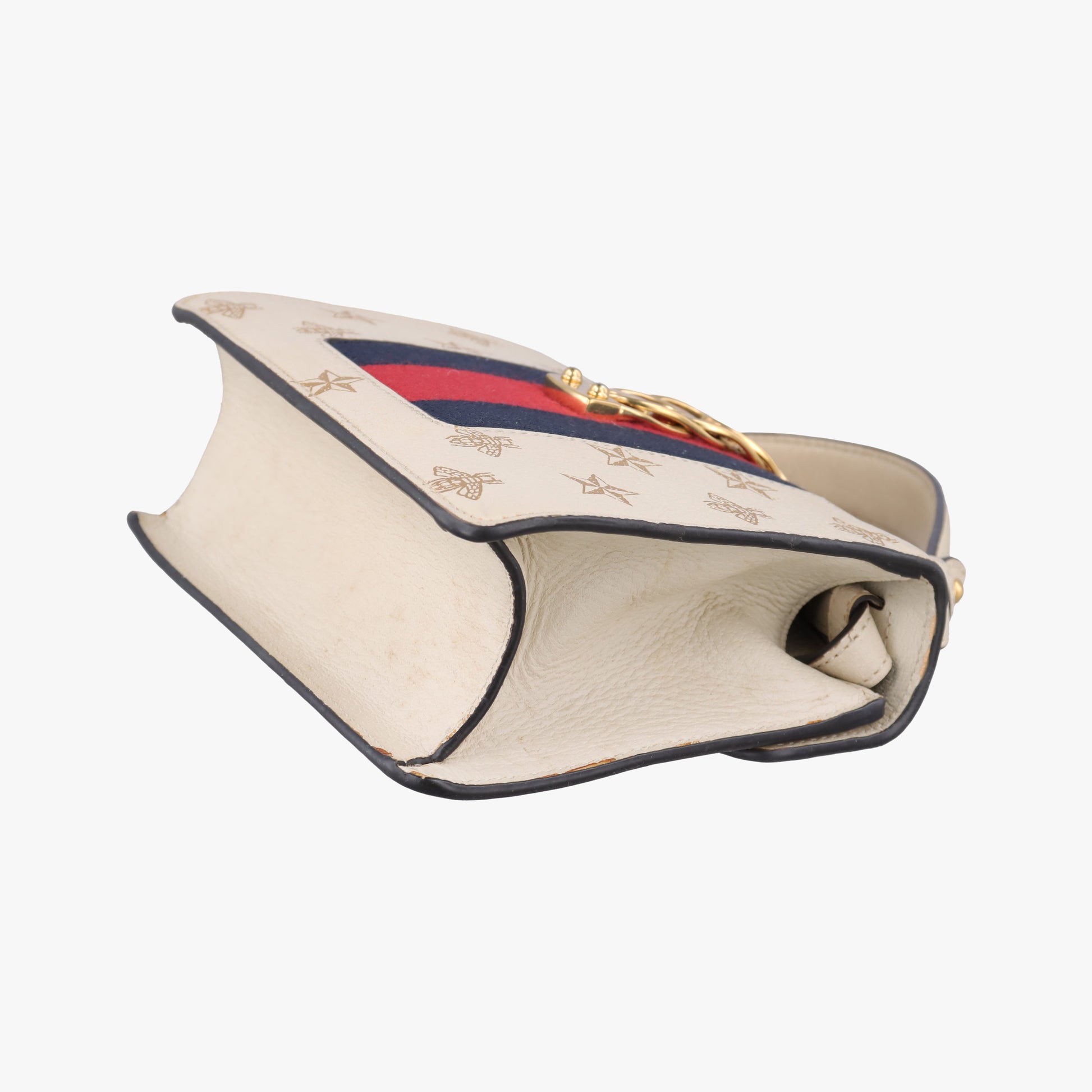 Sylvie White×black×red Leather 470270 B029644716シルヴィ ホワイト×ブラック×レッド レザー 470270 B029644716