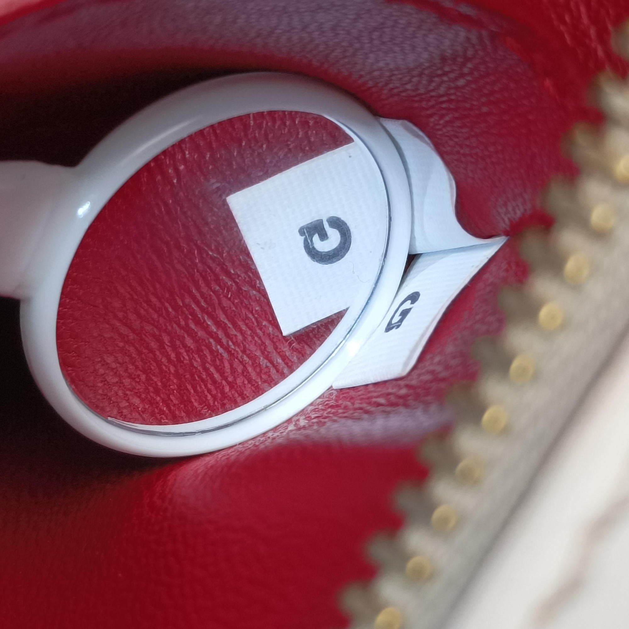 lip print Esplanade Red×white Leather 1BH043 117 Gリッププリント エスプラナード レッド×ホワイト レザー 1BH043 117 G