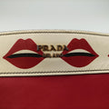 lip print Esplanade Red×white Leather 1BH043 117 Gリッププリント エスプラナード レッド×ホワイト レザー 1BH043 117 G