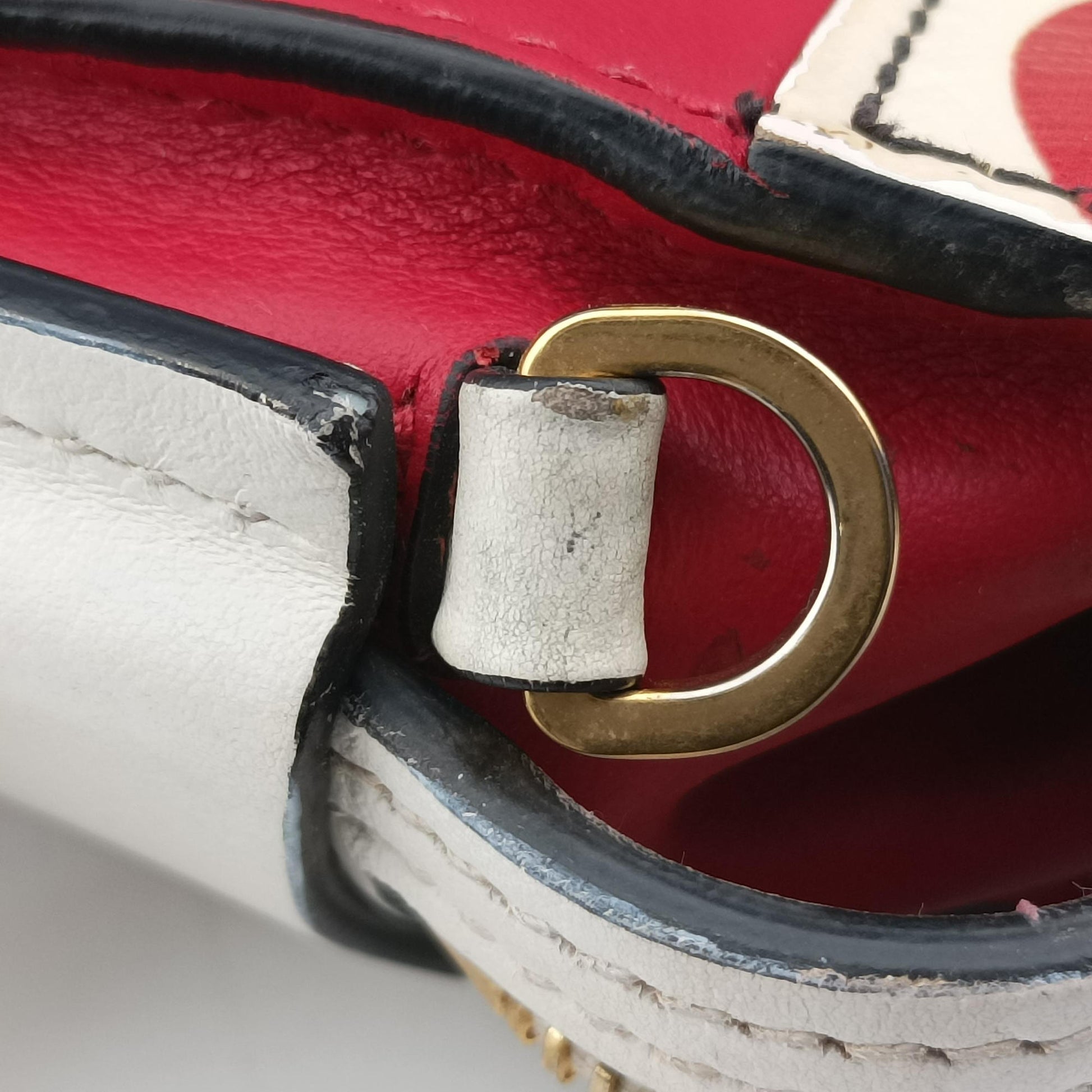 lip print Esplanade Red×white Leather 1BH043 117 Gリッププリント エスプラナード レッド×ホワイト レザー 1BH043 117 G