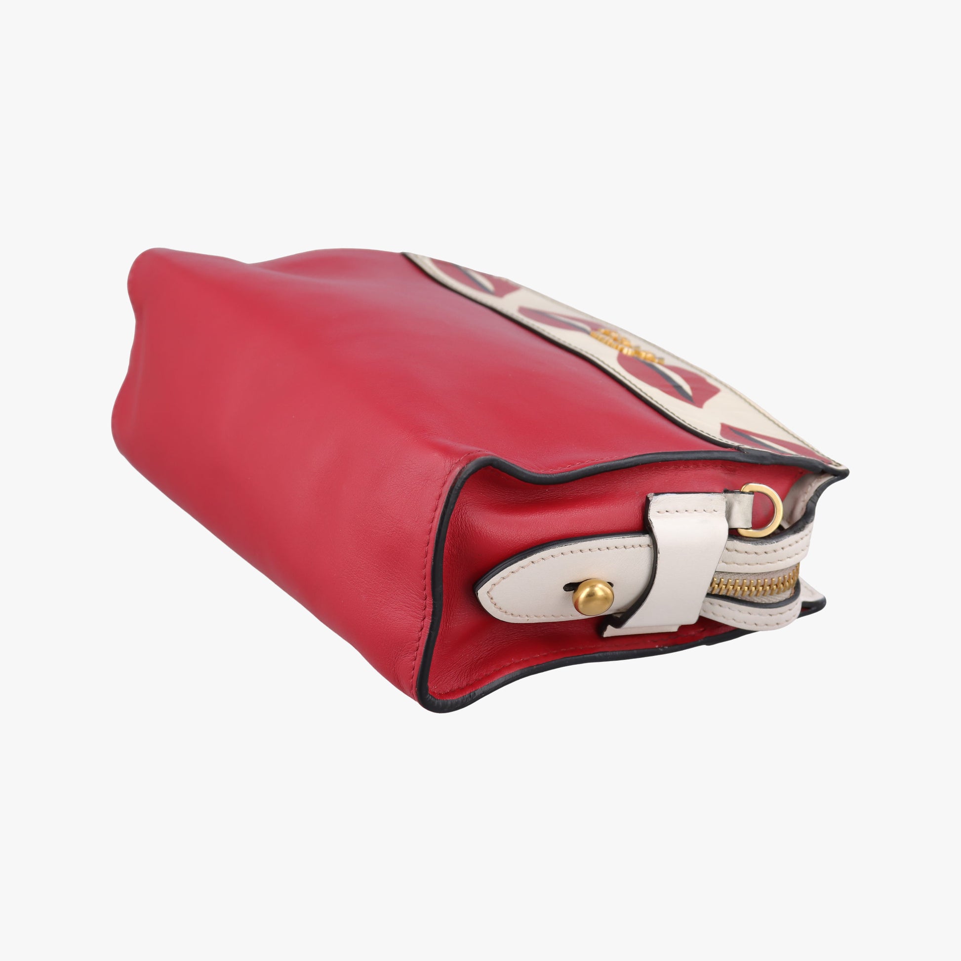 lip print Esplanade Red×white Leather 1BH043 117 Gリッププリント エスプラナード レッド×ホワイト レザー 1BH043 117 G